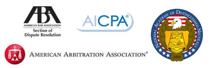 ABA Section of Dispute Resolution, AICPA, American Arbitration Association, National Academy of Distinguished Neutrals